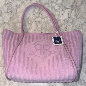 Roller Rabbit x Target Striped Large Lavender Beach Tote Bag